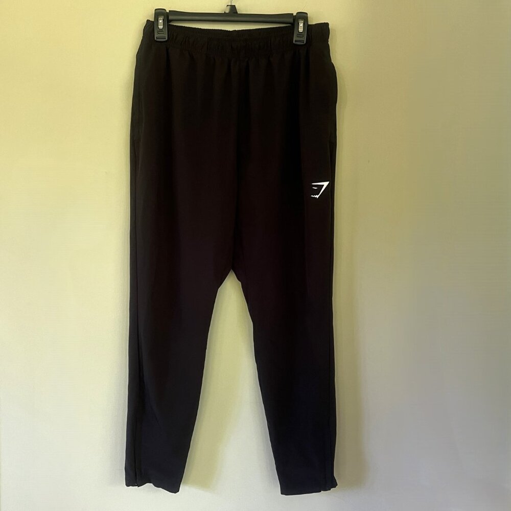 Gymshark Men's Ankle Zip Joggers, Black, Size M